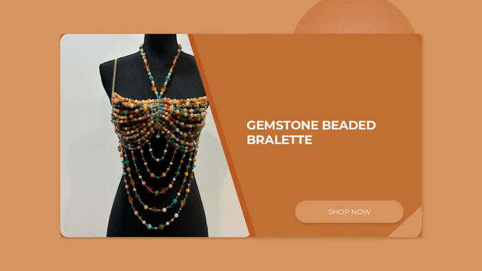 Gemstone Beaded Bralette by@Outfy